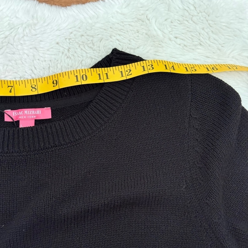 Isaac Mizrahi black knit sweater dress size large - Picture 11 of 11